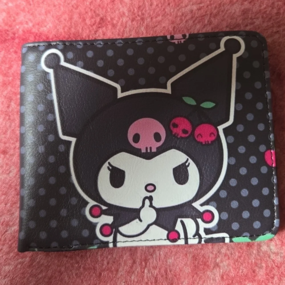 New kuromi Halloween horror hello kitty anime manga leather wallet